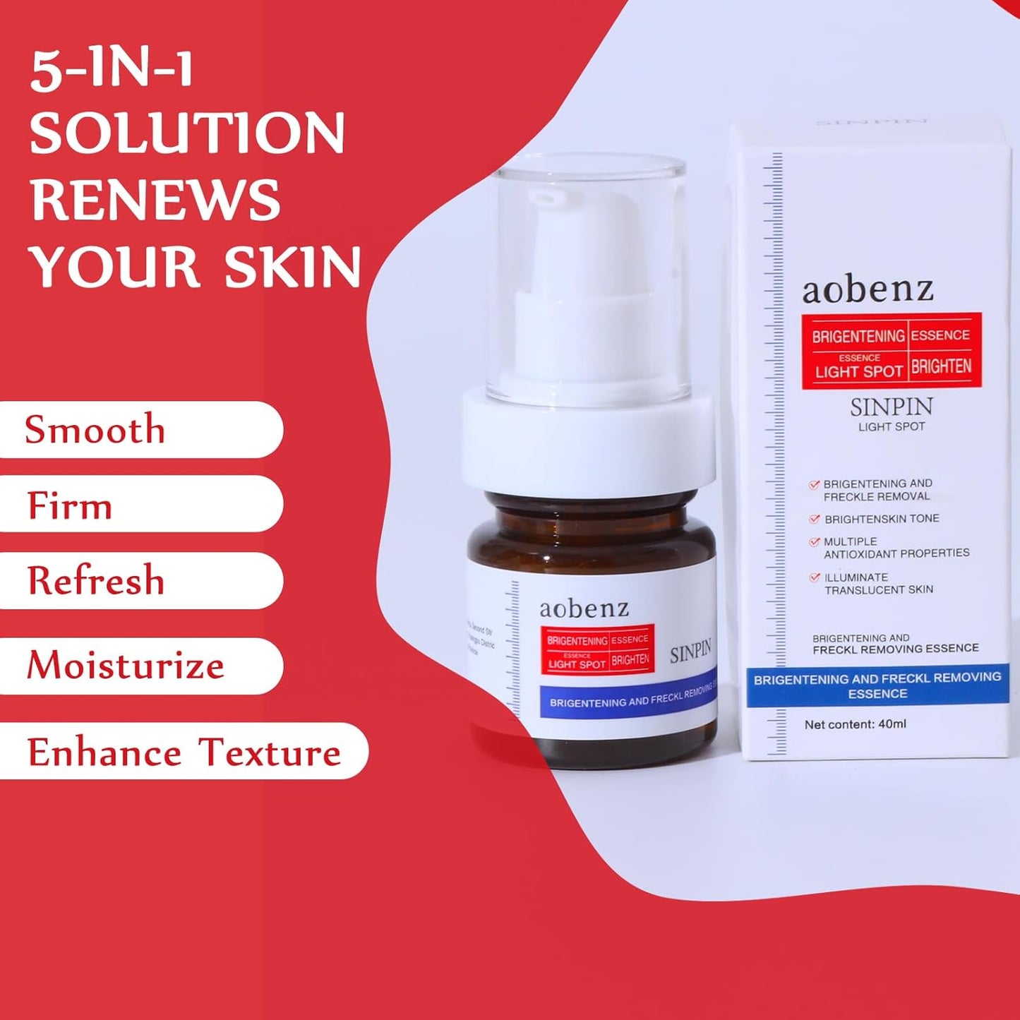Aobenz Dark Spot Remover for Face & Body | Advanced Corrector Serum for Age, Melasma, Sun, Acne, Black Spots | Tranexamic Acid, Niacinamide Formula for Women & Men | Mild, 1.35 Fl Oz (1PCS)