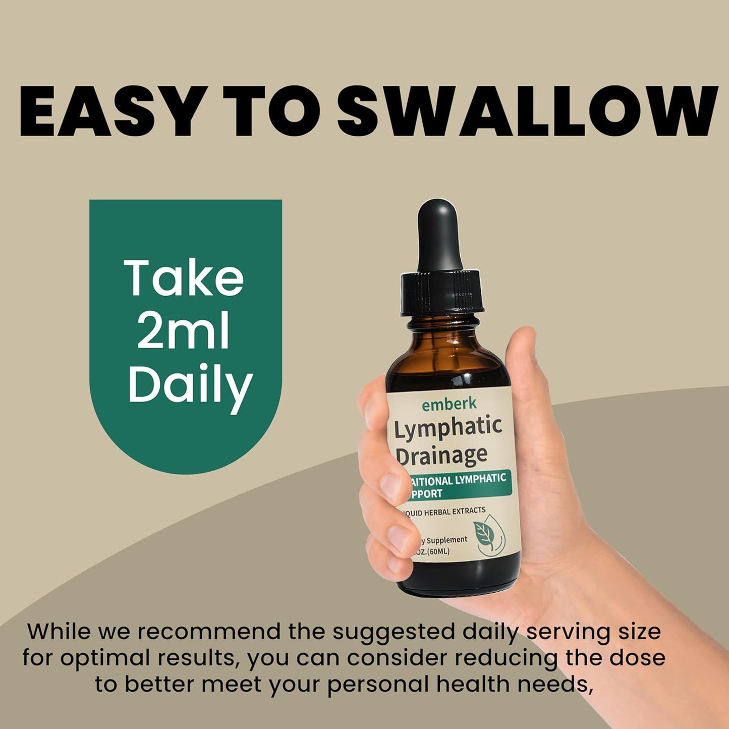 Lymphatic Drainage Drops, 2000mg Herbal Blend with Elderberry & Echinacea Dandelion,– Supports Lymphatic Drainage, Immune System & Detox 2 fl oz (1pcs)