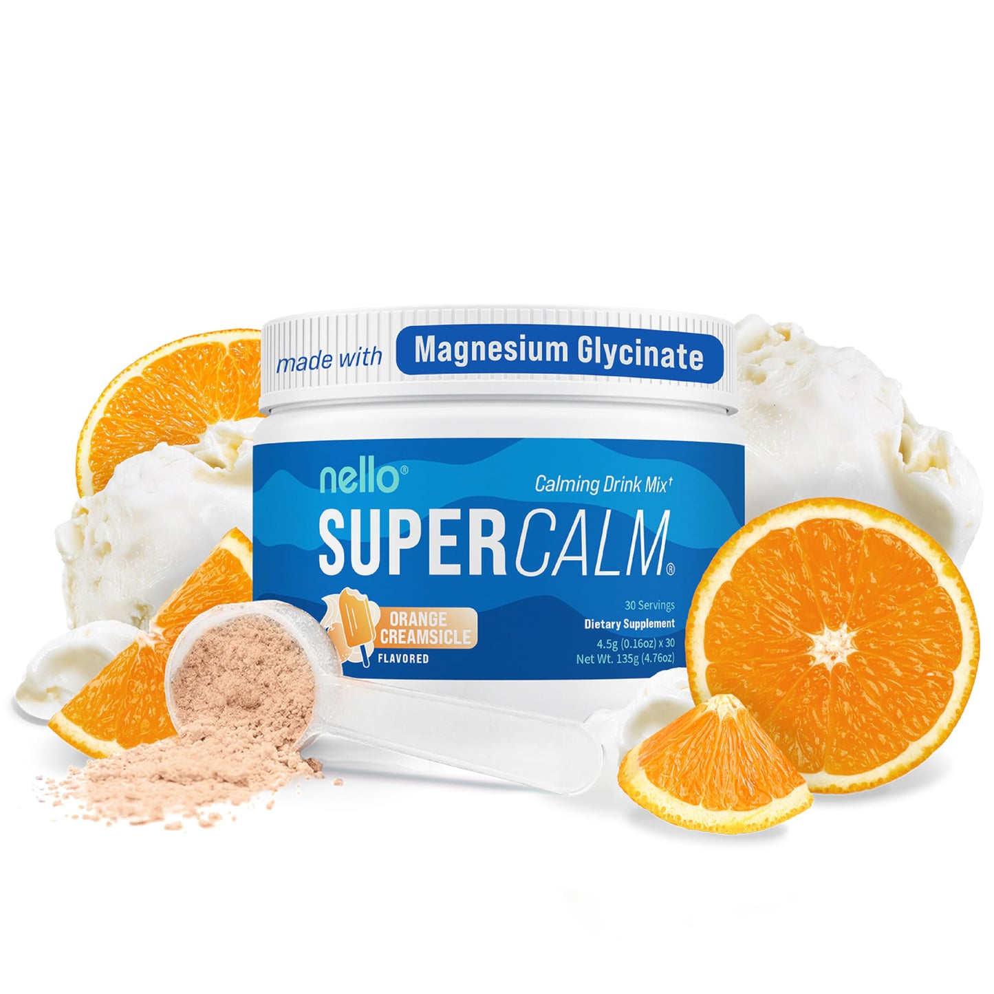 Supercalm Powdered Drink Mix, Raspberry Lemonade, L Theanine, Ksm-66 Ashwagandha, Magnesium Glycinate, Vitamin D 3, Supplements for Relaxation & Focus, No Sugar, Non GMO, On The Go, 20 Ct