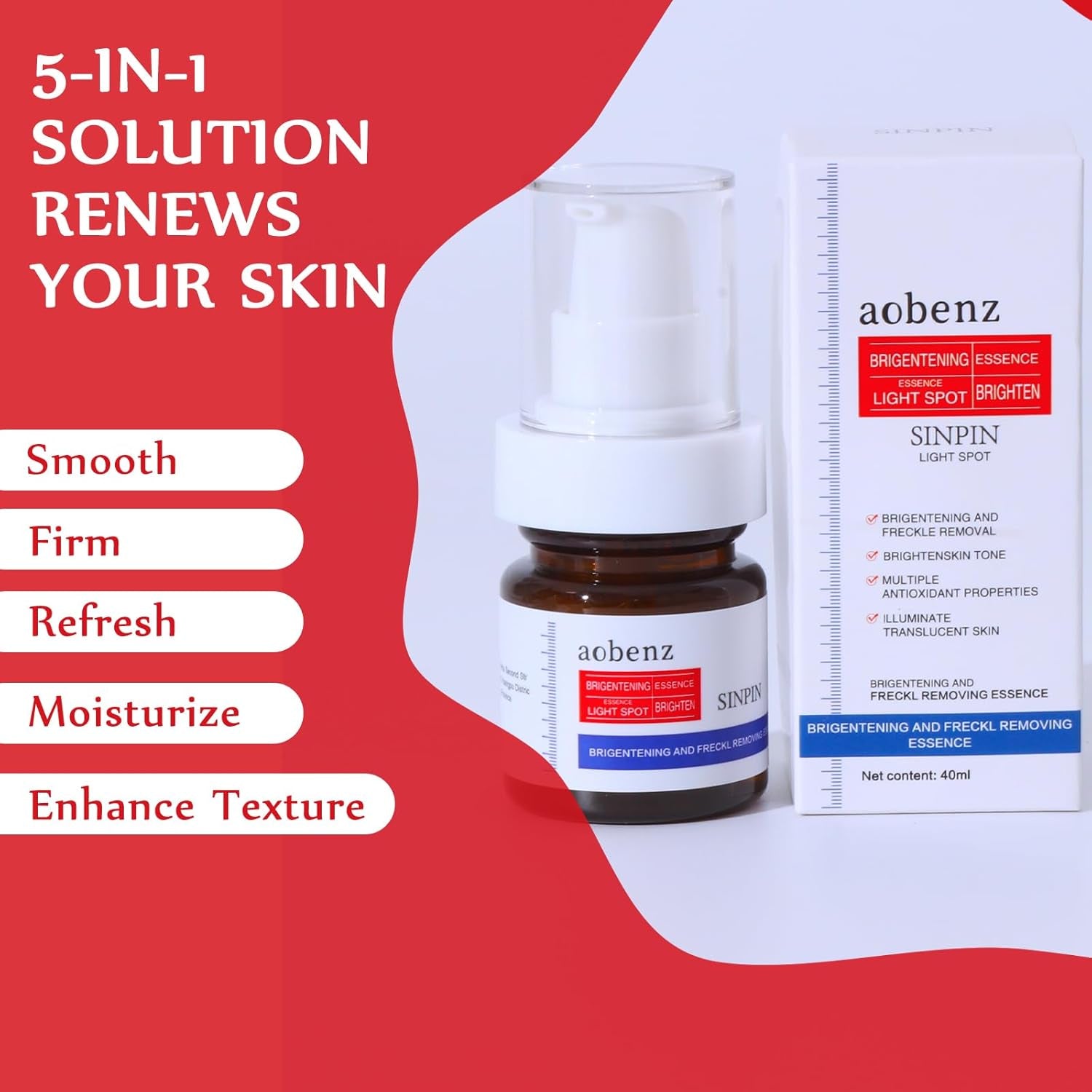 Aobenz Dark Spot Remover for Face & Body | Advanced Corrector Serum for Age, Melasma, Sun, Acne, Black Spots | Tranexamic Acid, Niacinamide Formula for Women & Men | Mild, 1.35 Fl Oz (1PCS)