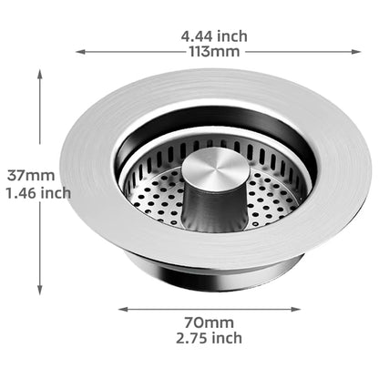 Premium Clog-Free Stainless Steel Sink Stopper & Strainer