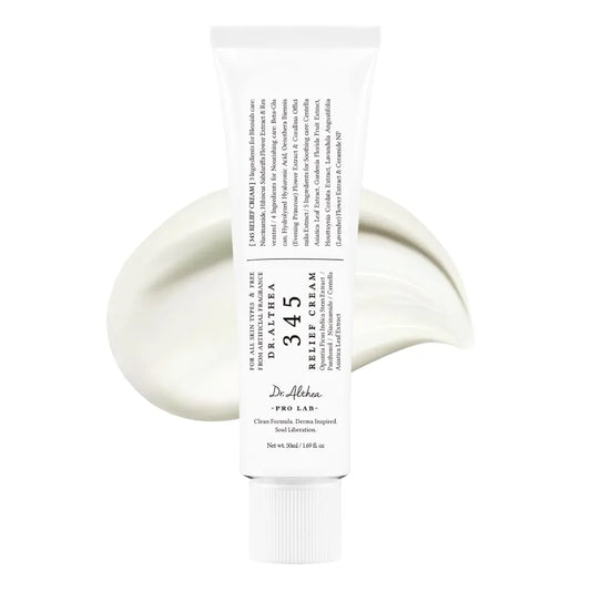 Dr.Althea 345 Relief Cream, Daily Face Moisturizer, Blemish Relief Care, Soothing Recovery & Moisture, Korean Vegan Skin Care for All Skin Types, 1.69 Fl Oz 